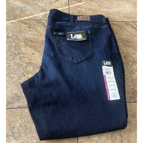 Lee Denim - Womens Size 26W Lee Mid Rise Straight Leg Blue Denim Jeans Regular Fit